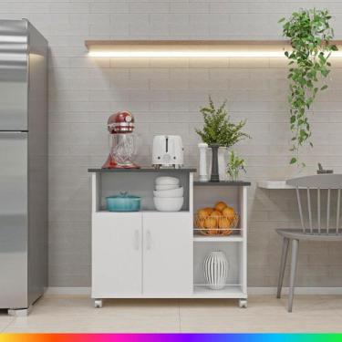 Imagem de Fruteira de Chão com Rodizios Tampo Reforçado para MIcroondas Cantinho