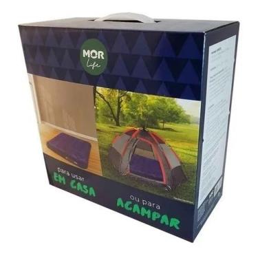 Imagem de Colchão Inflável Casal Portátil para Camping, Aventura e Conforto Domé