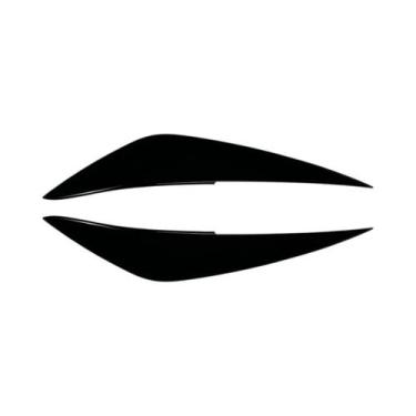Imagem de Adesivos Para Faróis De Carro Glossy Black Evil Eyebrows Eyelids Para 