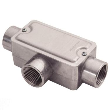 Imagem de Condulete fixo 3/4" tipo "T" - com tampa / rosca BSP / sem pintura - T