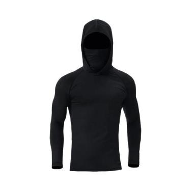 Imagem de Camiseta Masculina De Manga Longa Com Capuz Para Atividades Físicas, P