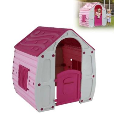 Imagem de Casinha Infantil Magical Rosa Bel de Brinquedo com Portas e Janelas pa