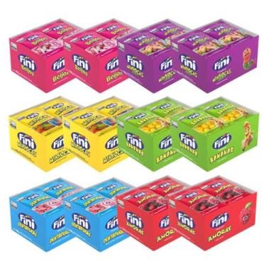 Imagem de Kit Mini Bala de Gelatina Sortidas Fini - 12 caixas de 180g