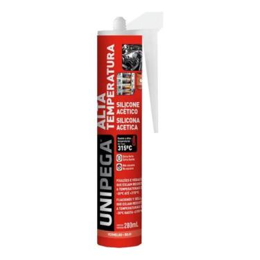 Imagem de Silicone Alta Temperatura Vermelho Unipega 280ml Até 300ºC