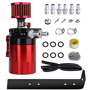 Imagem de Kit universal de coleta de óleo para carro, tanque de reservatório automotivo polonês 300 ml com cilindro duplo compacto de alumínio