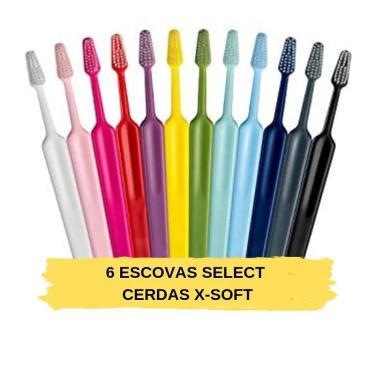 Imagem de Kit 6 Escova Dental Tepe Select Extra Soft Cores Sortidas