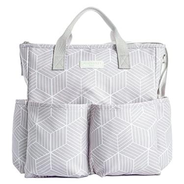 Imagem de Bolsa Maternidade Grande Pirulitando Coleção Esperança Cinza