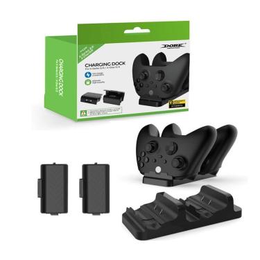 Imagem de Carregador Duplo Dock Xbox One X S Series 2 Baterias 800Mah