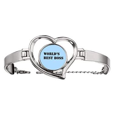 Imagem de N/A N/A Melhor bracelete de Art Deco Fashion Pulseira Coração Joia Fio Bangle, medium, metal