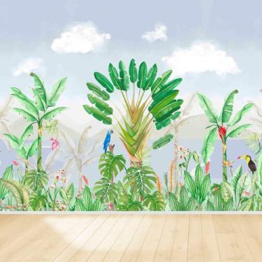 Imagem de Papel de Parede Mural Oásis I Crie Paredes I Impresso em alta definição (G (L:3,60m x A:2,80m), Verde)