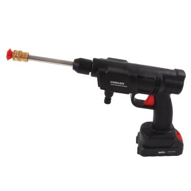 Imagem de Lavadora de alta pressão sem fio, lavadora de alta pressão portátil de 600 W com mangueira de bocal ajustável 6 em 1 bateria recarregável para lavar carros, regar flores, limpar pisos(EU)