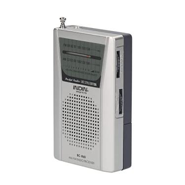 Imagem de Homesen BC-R60 AM FM rádio de bolso portátil mini rádio reprodutor de música operado por 2 pilhas AA alto-falante sem fio para casa e ao ar livre