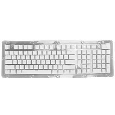 Imagem de Teclas personalizadas Teclas de transmissão de luz PBT, Teclas de teclado de 130 teclas Altura OEM para a maioria Teclado de 61, 64, 68, 72, 82, 84, 87, 104, 108 teclas(Branco)