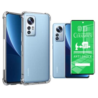 Imagem de Capa Capinha Anti Impacto Para Mi 12 5G Tela de 6.28 Polegadas + Película de Cerâmica 9D - (Hard Glass Store)
