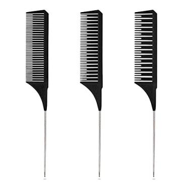 Imagem de Wsrcxx Diferentes tamanhos destacando conjunto de pente pente pente de cabelo pente de tingimento de cabelo pente para cabeleireiro barbearia casa S