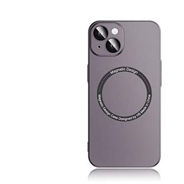 Imagem de Estojo de carregamento sem fio ultrafino fosco para para iPhone 11 12 13 14 Pro Lente Max Câmera de vidro Capa rígida para PC, cinza, para iphone 12 Pro