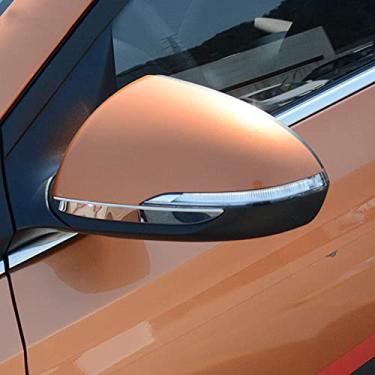 Imagem de JIERS Para Hyundai Elantra AD 2016 2017, tampa do espelho retrovisor lateral de aço inoxidável acabamento de molduras externas