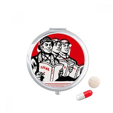 Imagem de Caixa de armazenamento de medicamentos com bolso vermelho para soldado camponês trabalhador