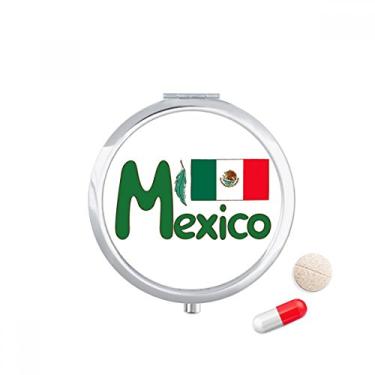 Imagem de Caixa de armazenamento de medicamentos com estampa verde da bandeira nacional do México