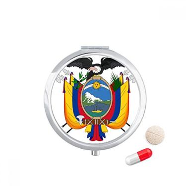 Imagem de Quito Ecuador Estojo de comprimidos com emblema nacional de bolso para remédios