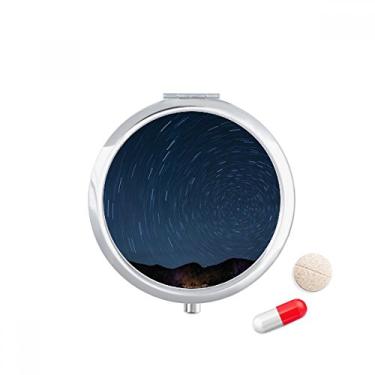 Imagem de Caixa de comprimidos Paisagem Estrelas Luzes Céu Noturno Caixa de Armazenamento de Remédio Dispensador