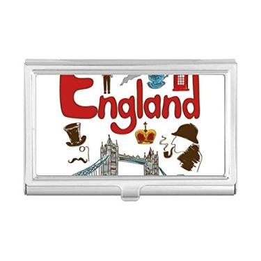 Imagem de Porta-cartões com estampa de marco nacional da Inglaterra, porta-cartões