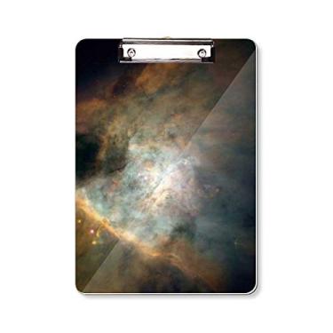 Imagem de Placa de suporte para prancheta de nebulosa branca esmeralda A4