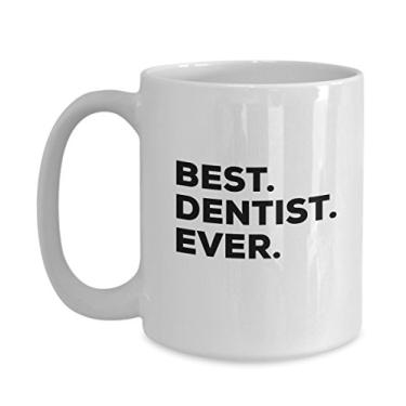 Imagem de Caneca de dentista – Melhor Dentist Ever – Presente divertido para aposentadoria ou aposentadoria – 1 – Presentes de dentista para mulheres, homens e crianças – Formatura para bolsa de presente