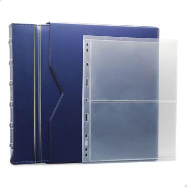 Imagem de Álbum de Luxo Azul 50 Folhas para 100 Cédulas 3BZN P