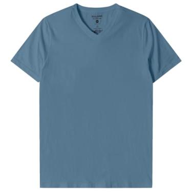 Imagem de Camiseta Básica Decote V Masculina Malwee 1000004422V1 Cor:Azul;Tamanho:M