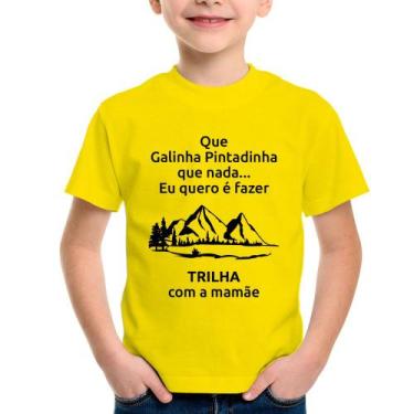 Imagem de Camiseta Infantil Trilha Com A Mamãe Trekking - Foca Na Moda