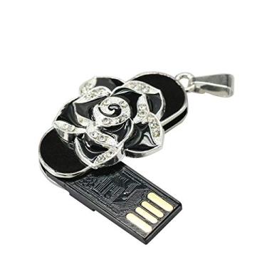 Imagem de Pen Drive de 32 GB Modelo Flor Preta USB Flash Drive Flash Stick PenDrive USB Flash Disk U Disk Cartão Flash USB