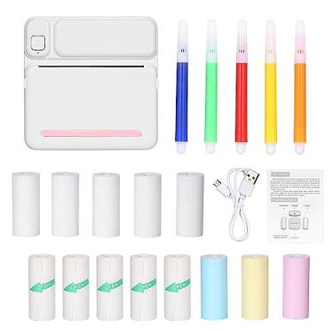 Imagem de Impressora térmica portátil de bolso, sem fio, bt, operação simples, suporte, notas fotográficas, erros, impressão de memorando de texto, rosa