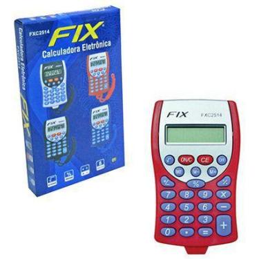 Imagem de Calculadora Eletrônica De Bolso Com Cordão 8 Dígitos 10,8X6,4X1,1cm -