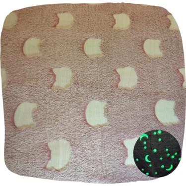 Imagem de MANTA BRILHA NO ESCURO COBERTOR INFANTIL GRANDE MACIA MANTINHA MICROFIBRA AVELUDADO MAGICA FLUORESCENTE LUMINOSA NEON MENINO MENINA SOLTEIRO 1,80/2,00MTS (ROSA CAT)