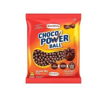 Imagem de Choco Power Ball Chocolate Crocante 500G Mavalerio-Kit 4Un - Mavalério
