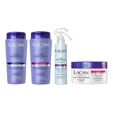 Imagem de Kit Lacan Liss Progress Shampoo Condicionador Spray Mascara