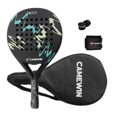 Imagem de Raquete de tênis de padel CAMEWIN em fibra de carbono 18k 360g + 10g