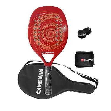 Imagem de Raquete de tênis de padel CAMEWIN em fibra de carbono 18k 360g + 10g