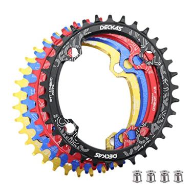 Imagem de DJC Bike Chainring 104 mm BCD Redondo/Oval MTB 104BCD 7/8/9/10/11/12 Velocidade Estreito Dente Largo Alumínio 7075 Super Leve 30T 32T 34T 36T 38T 40 42 DH XC Trail Fat Bike Ebike (5# Oval Preto, 38T)