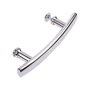 Imagem de Puxador de porta de tela de chuveiro de aço inoxidável 145 mm orifício a furo, maçanetas de porta de banheiro equipamento único para casa banheiro cozinha escritório