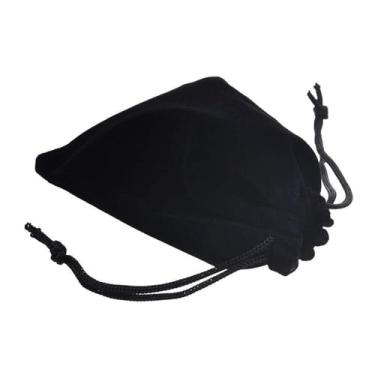 Imagem de Bolsa de veludo com cordão para joias Colorsheng, 20 peças, sacos para , fones de ouvido (preta), 4.5 "X 5.5"