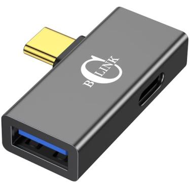 Imagem de AuviPal Adaptador 2 em 1 USB C para USB 3.1 da BCLINK com porta de carregamento de 100 W, conversor Thunderbolt 4/3 OTG para iPhone 15, MacBook, iMac, iPad e outros dispositivos tipo C – cinza espacial