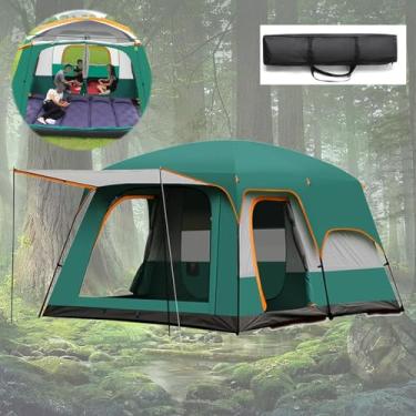 Imagem de Tenda de acampamento ao ar livre premium para 5 a 8 pessoas, espaçosa, dois quartos e uma sala de estar, robusta e prática, barraca barata para caminhadas com mochila