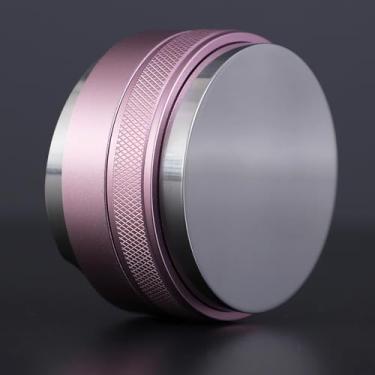 Imagem de Coosigar Distribuidor e adulterador de café de 58 mm, nivelador de café de cabeça dupla serve para Gaggia E61 58 mm Portafilter, adulterador de mão expresso profissional (rosa claro)