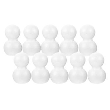 Imagem de YIJU 10 pçs espuma boneco de neve artesanato de natal decorações de modelagem decoração para casa bolas de espuma diy artesanato para o berçário de natal, 14CM