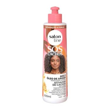 Imagem de Salon Line, Ativador de Cachos, SOS Cachos, Mel e Óleo de Argan, Não Vegano - Para Cabelos Cacheados e Crespos, 300ml