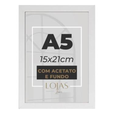 Imagem de 1 Moldura A5 Para Quadro Foto Poster Acetato 15x21 Cm (Branco)