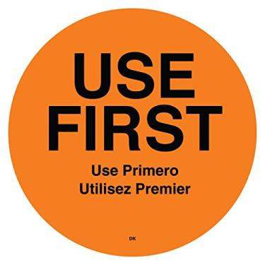 Imagem de DayMark Safety Systems Etiqueta circular permanente IT110358 DuraMark "USE First", 5 cm