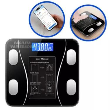 Imagem de Balança Eletrônica Bluetooth Bioimpedância Profissional Cozinha - ZONN
